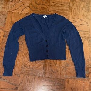 525 America Navy Blue Women's Cardigan Sweater Size Large